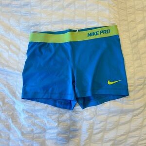 Blue Nike Pro Shorts